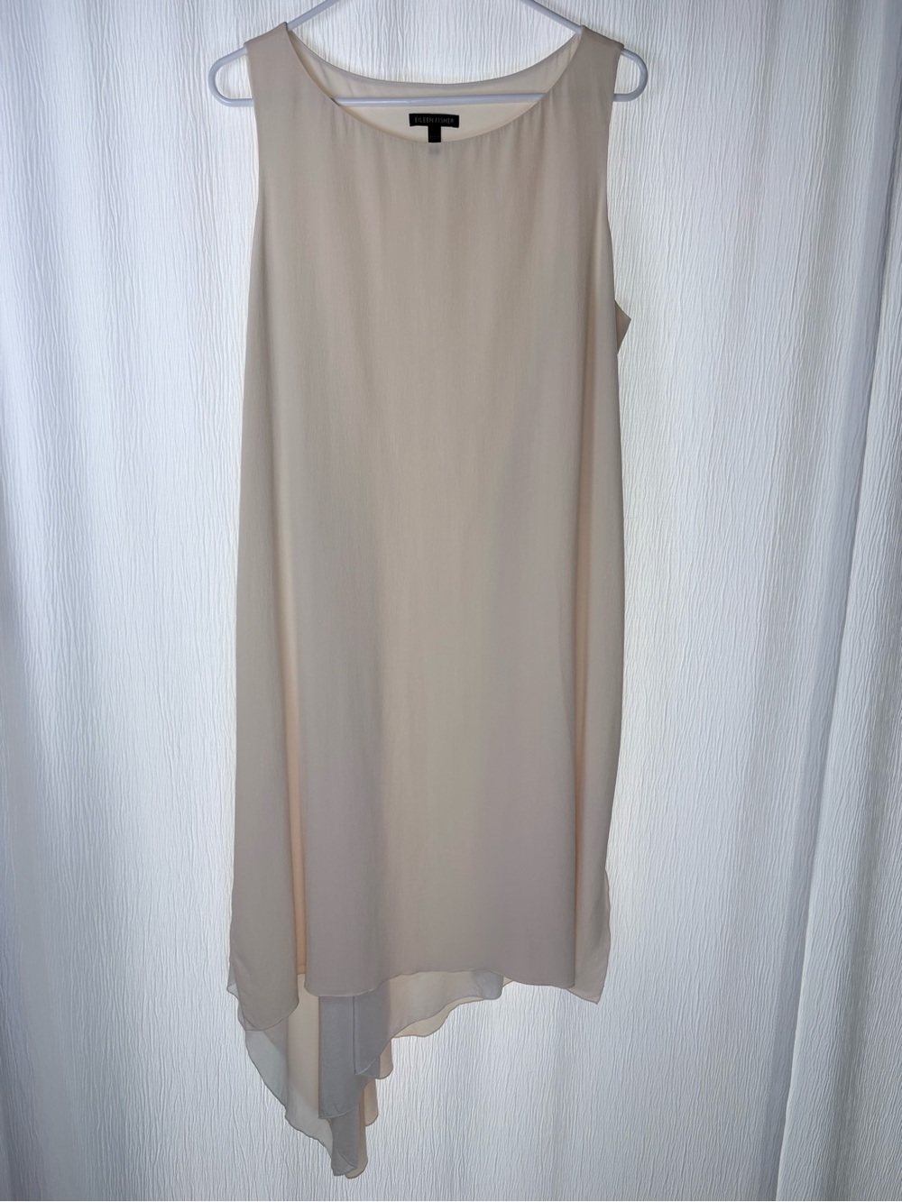 Eileen Fisher Silk Asymmetrical Hem Dress, Size Large